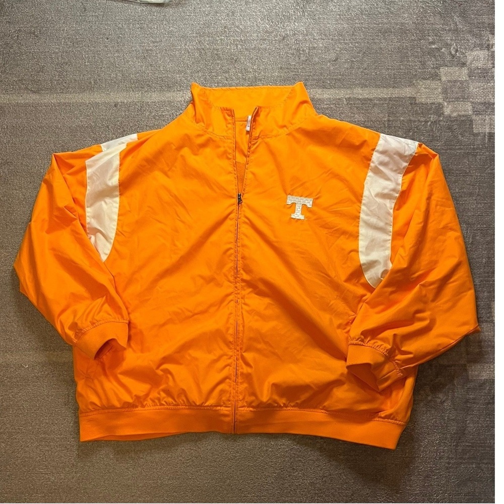 NCAA Tennessee Volunteers Jacket Mens 3XL Orange Full Zip Windbreaker KA Inc.